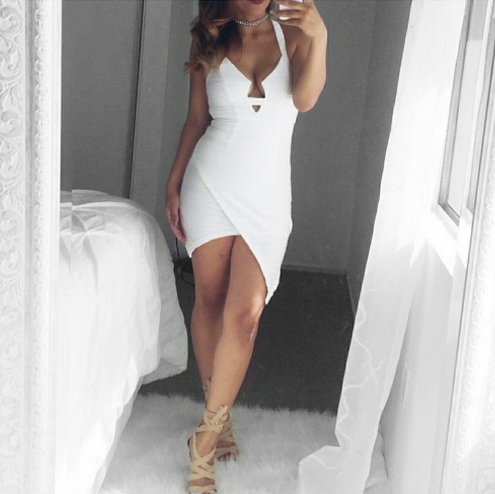 Asymmetrical mini dress
